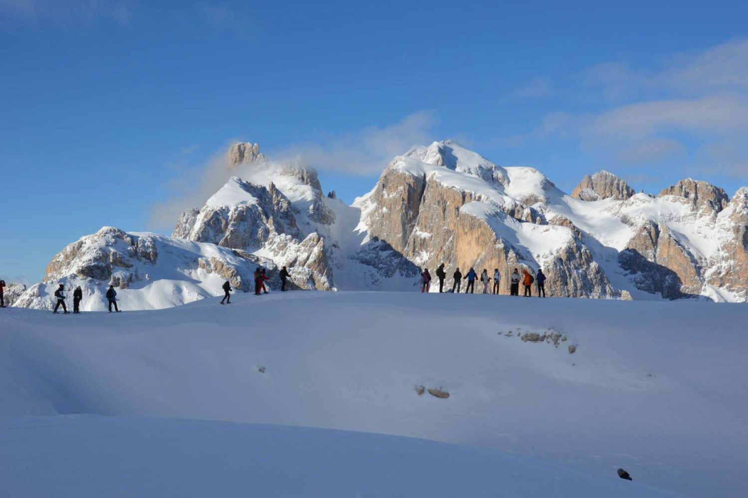 Snowshoer n the Dolomites- Snowshoeing in the Dolomites