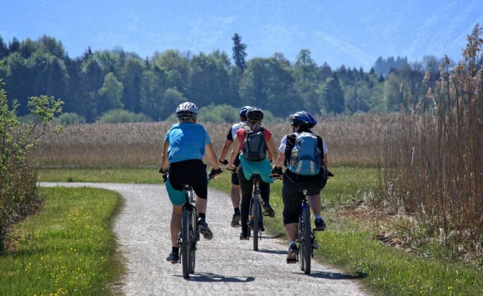 bikers during the saint --james way-cycling the camino de santiago