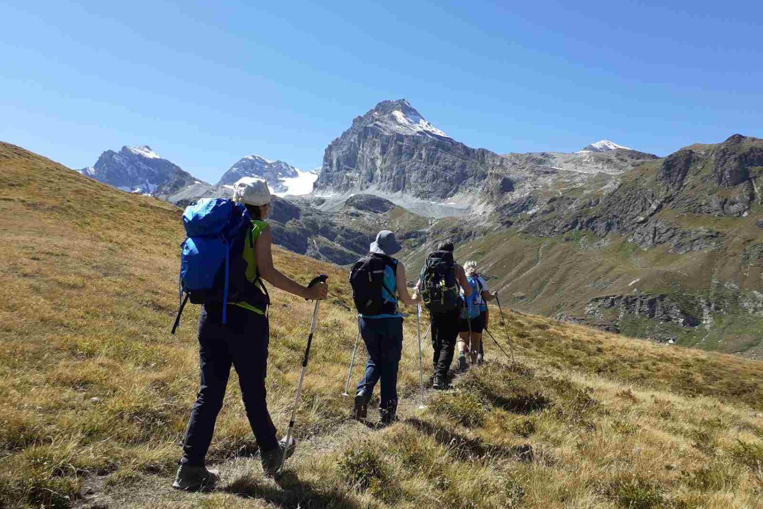 hikers in Aosta Valley